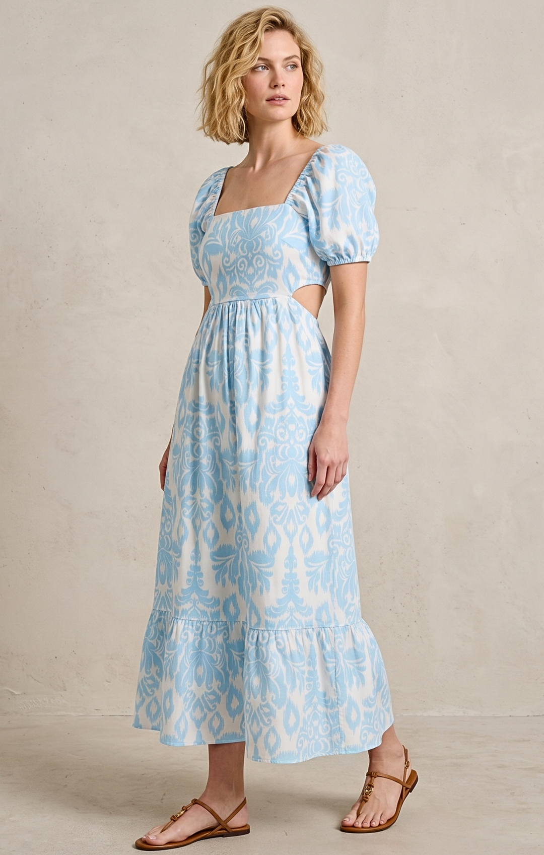 DALLAS TIE-BACK MIDI DRESS