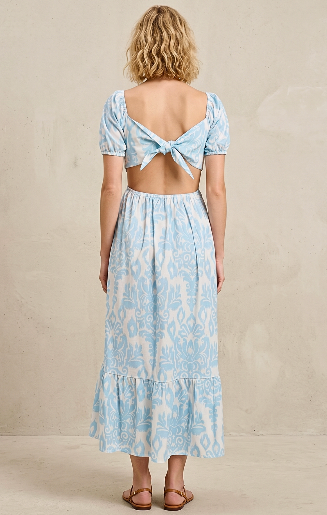 DALLAS TIE-BACK MIDI DRESS
