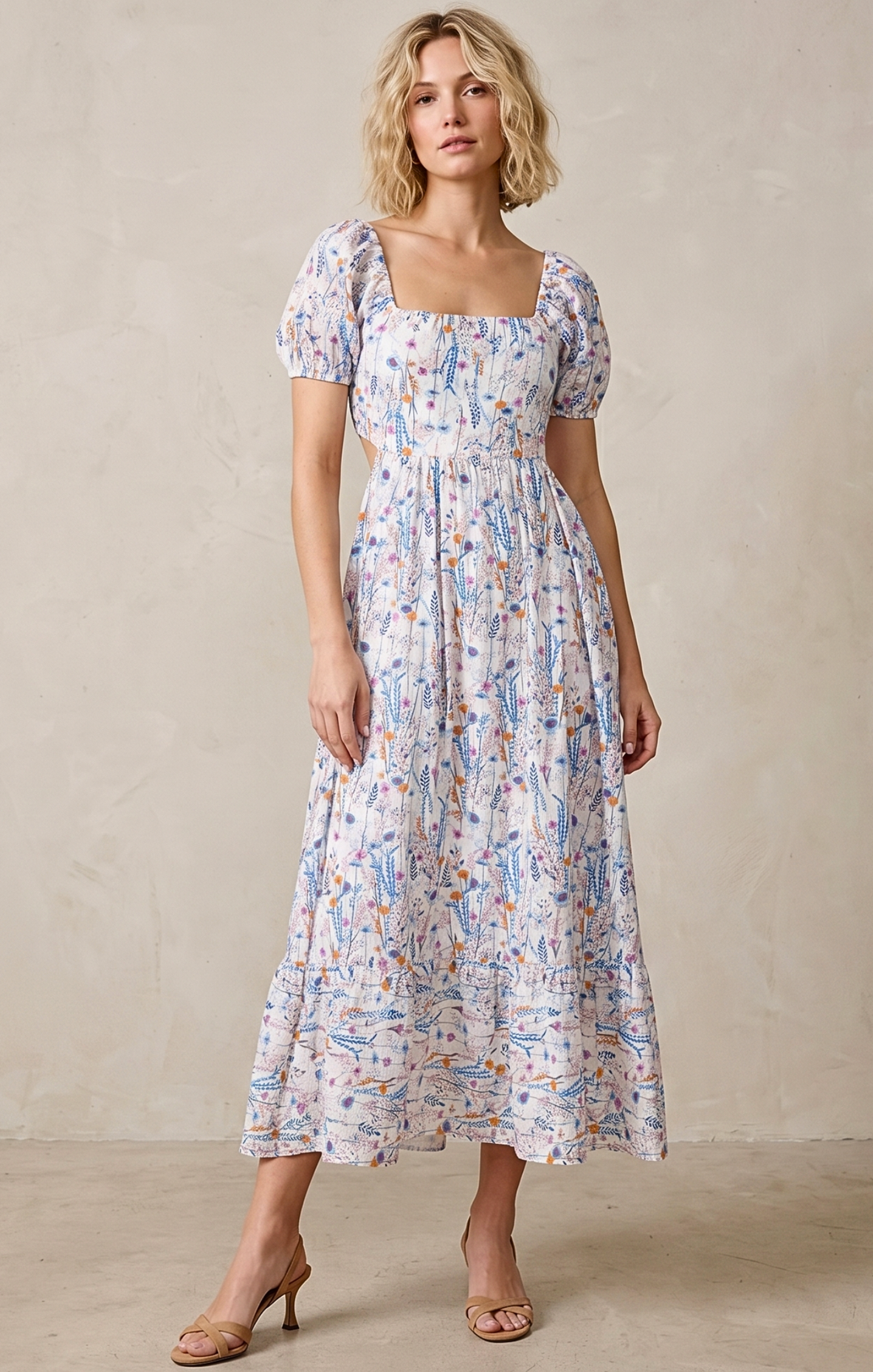 DALLAS TIE-BACK MIDI DRESS