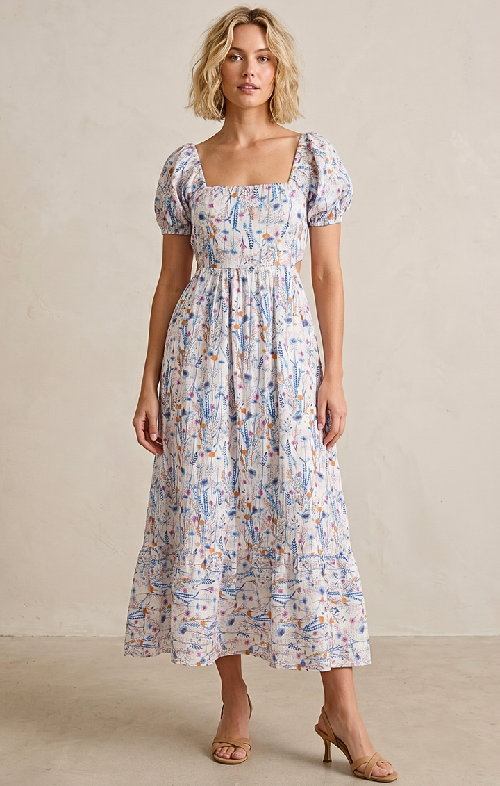 DALLAS TIE-BACK MIDI DRESS