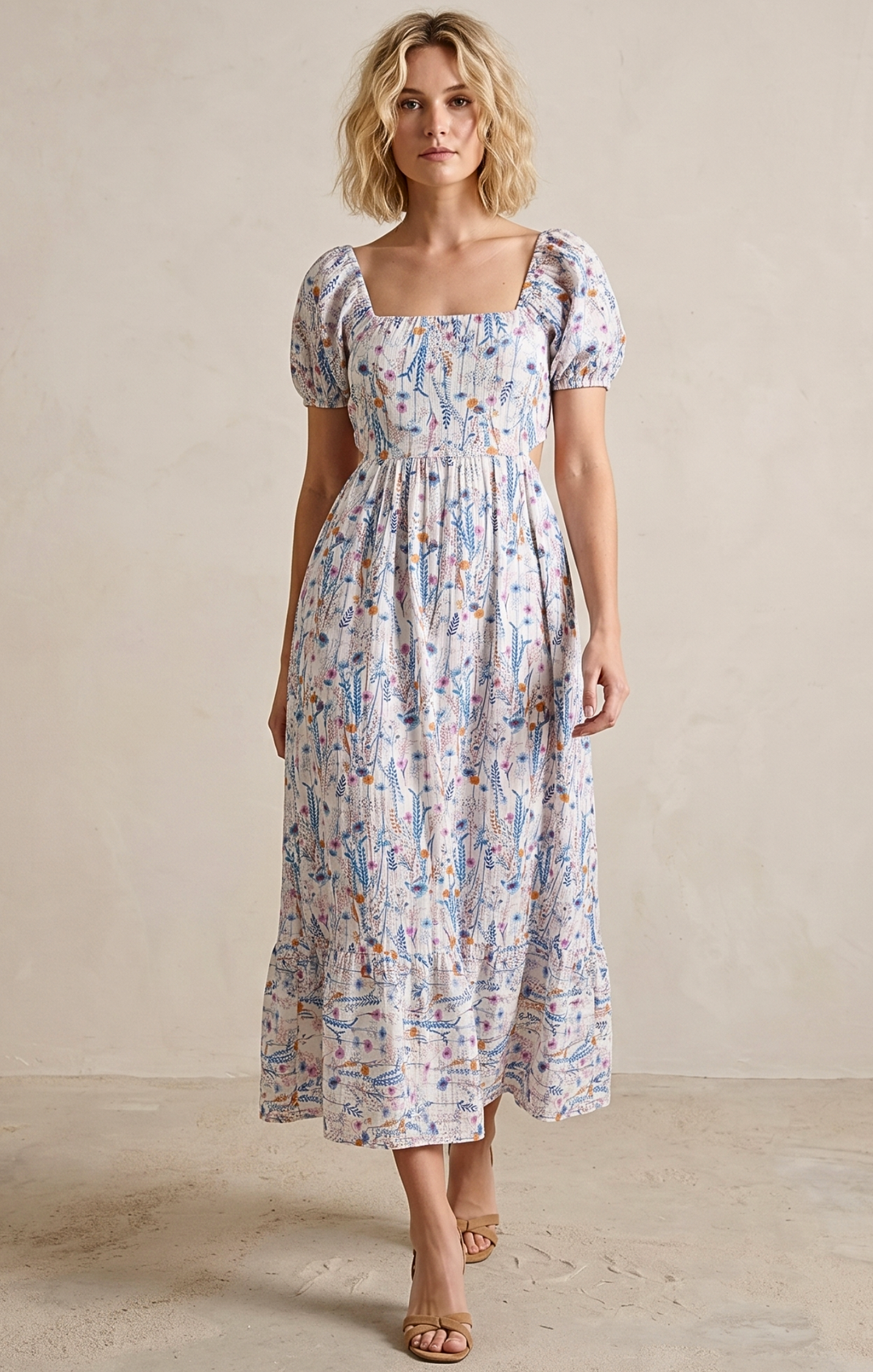 DALLAS TIE-BACK MIDI DRESS