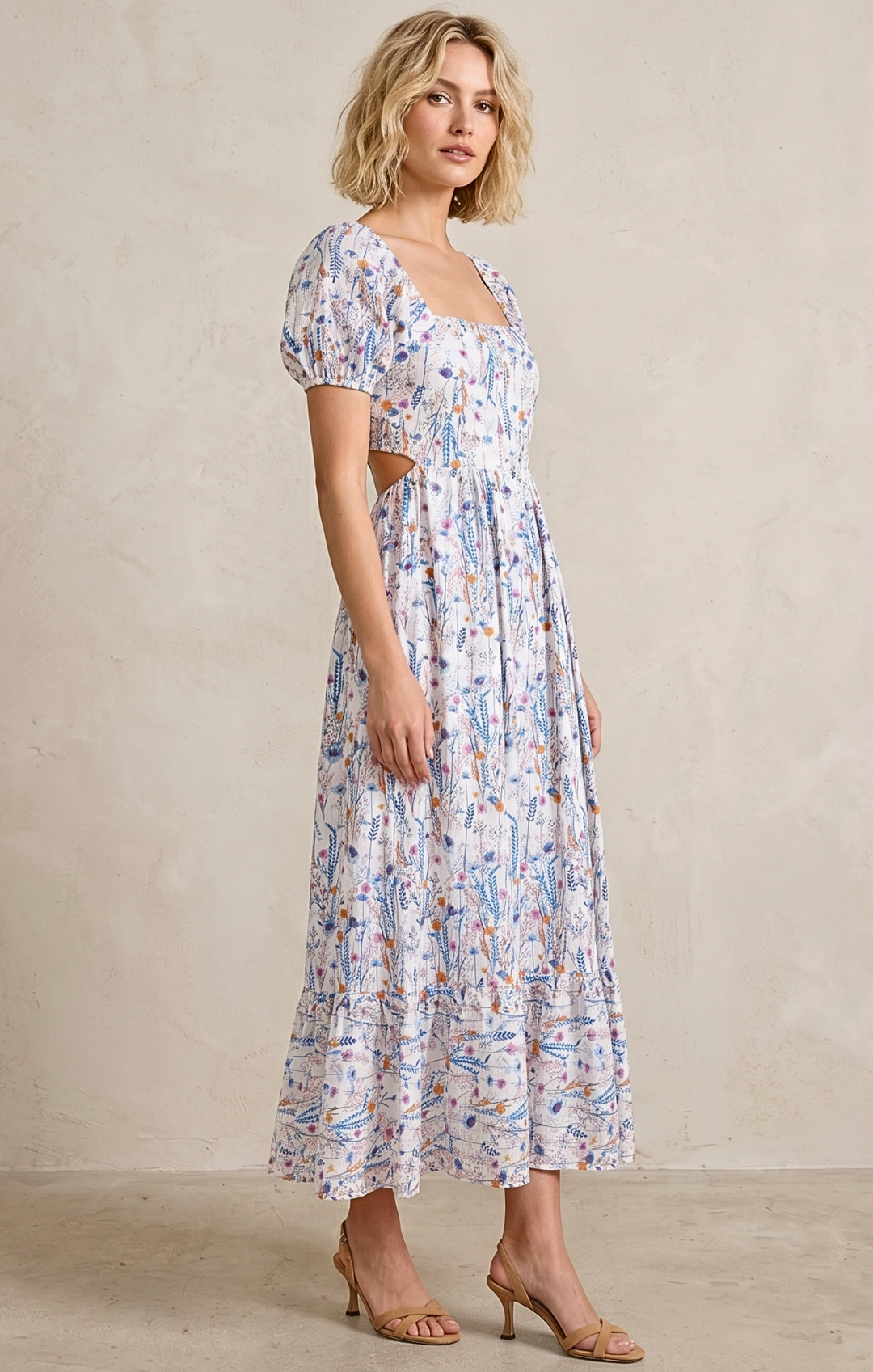DALLAS TIE-BACK MIDI DRESS