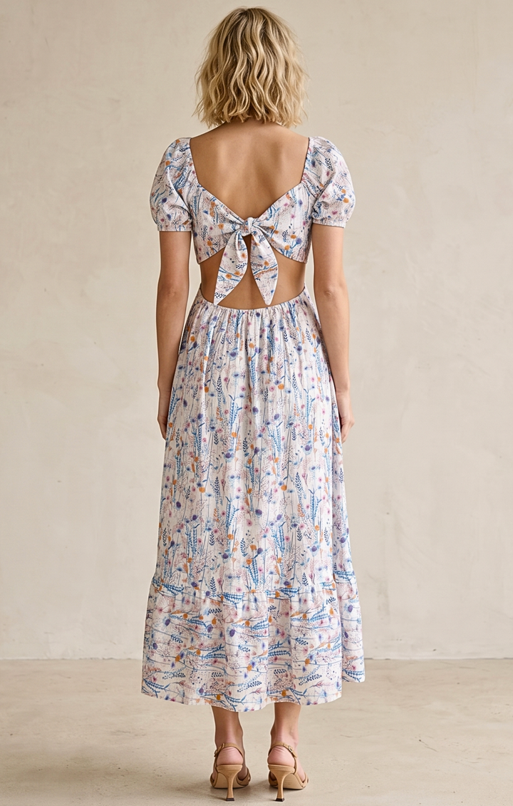 DALLAS TIE-BACK MIDI DRESS