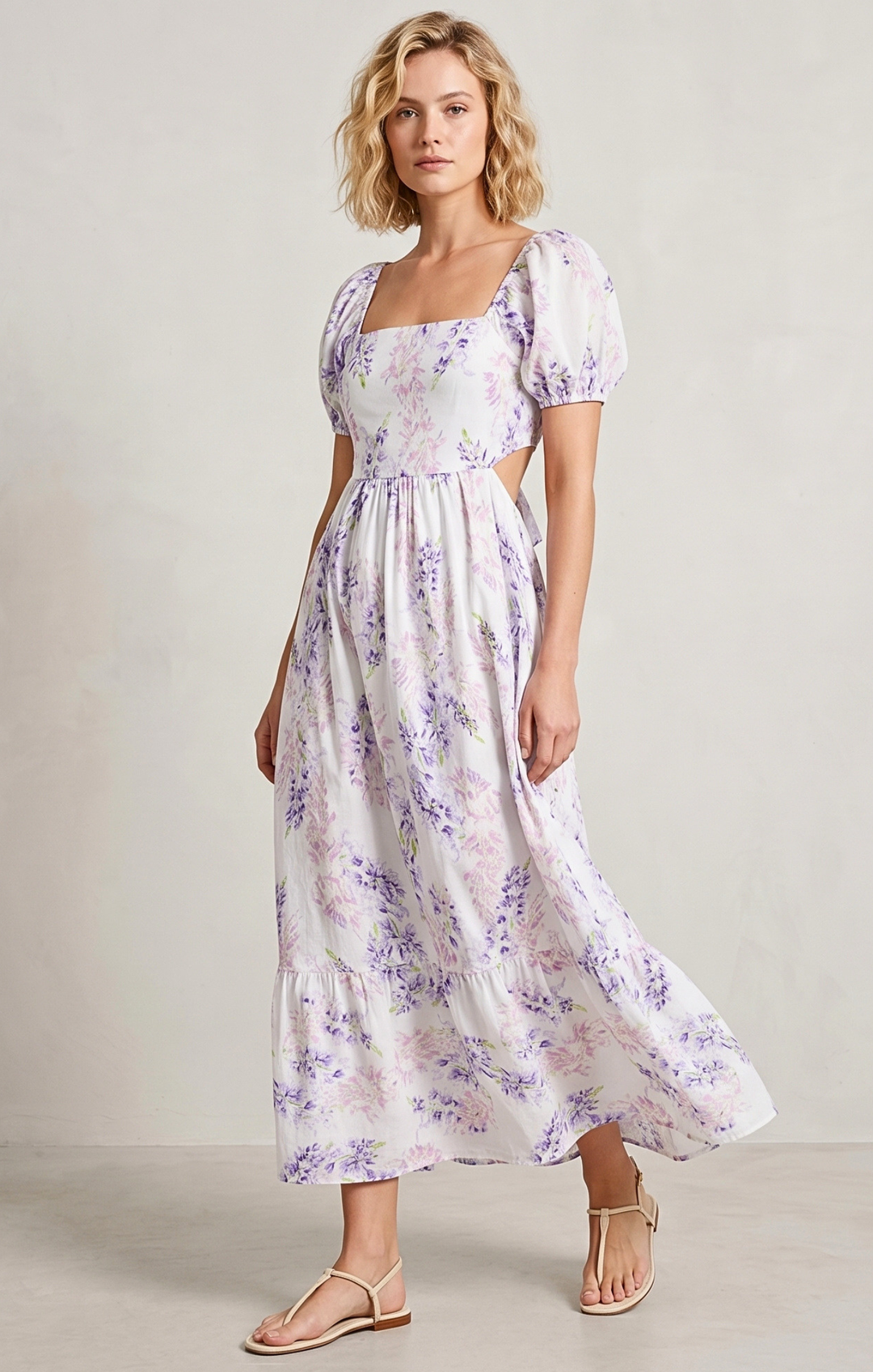 DALLAS TIE-BACK MIDI DRESS