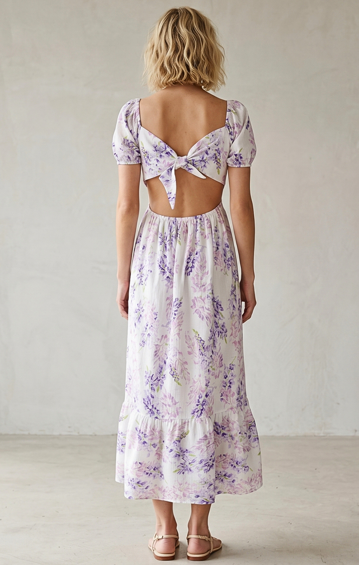 DALLAS TIE-BACK MIDI DRESS