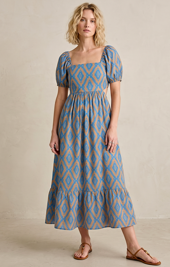 DALLAS TIE-BACK MIDI DRESS