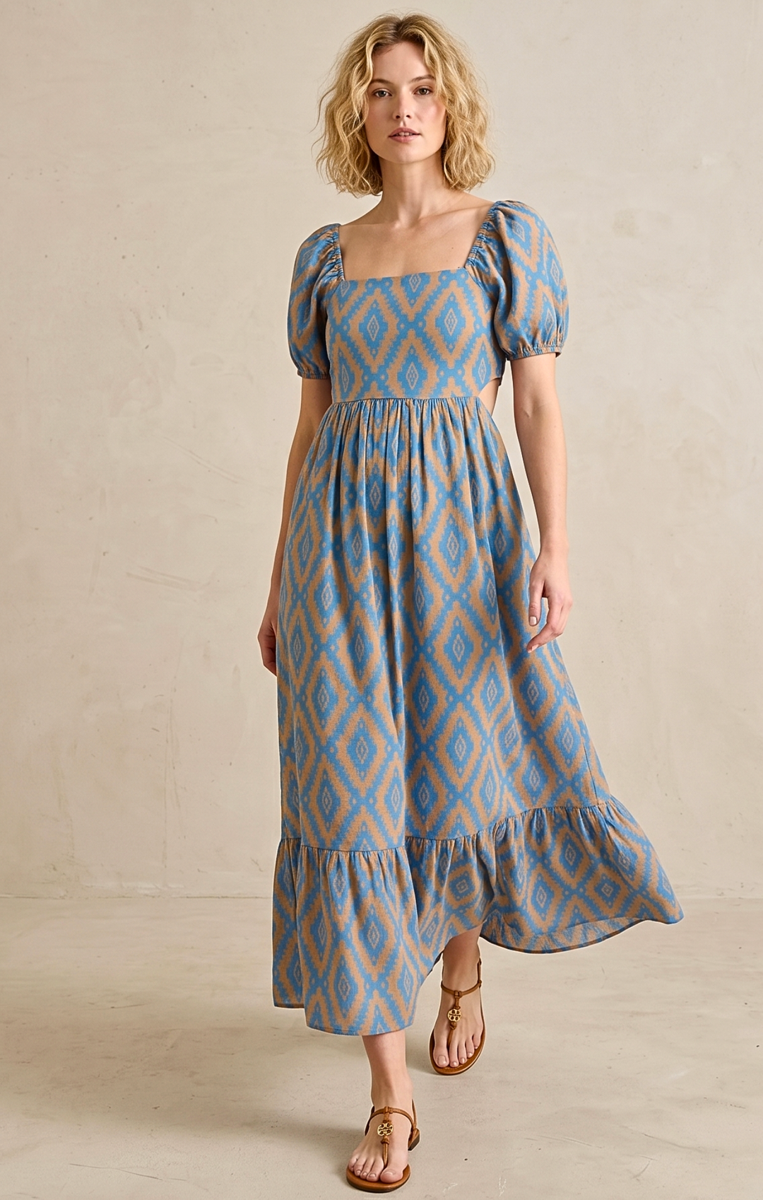DALLAS TIE-BACK MIDI DRESS