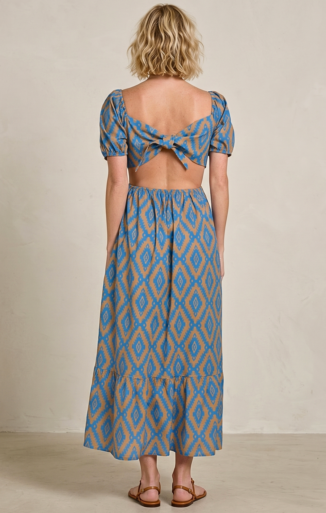 DALLAS TIE-BACK MIDI DRESS