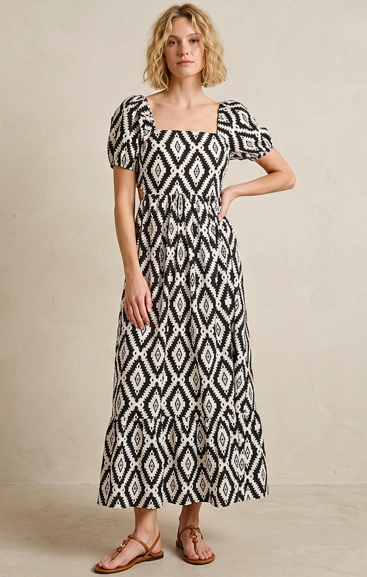 DALLAS TIE-BACK MIDI DRESS