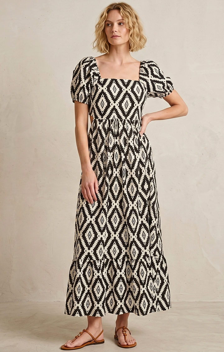 DALLAS TIE-BACK MIDI DRESS