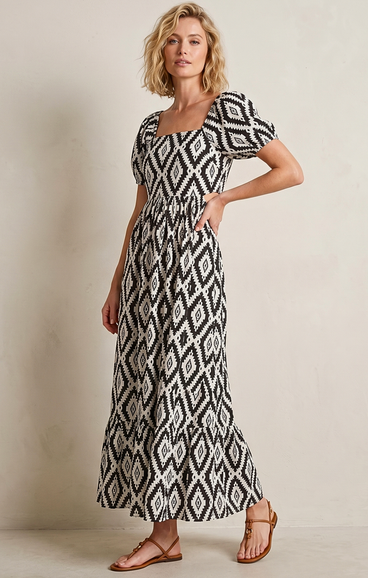 DALLAS TIE-BACK MIDI DRESS