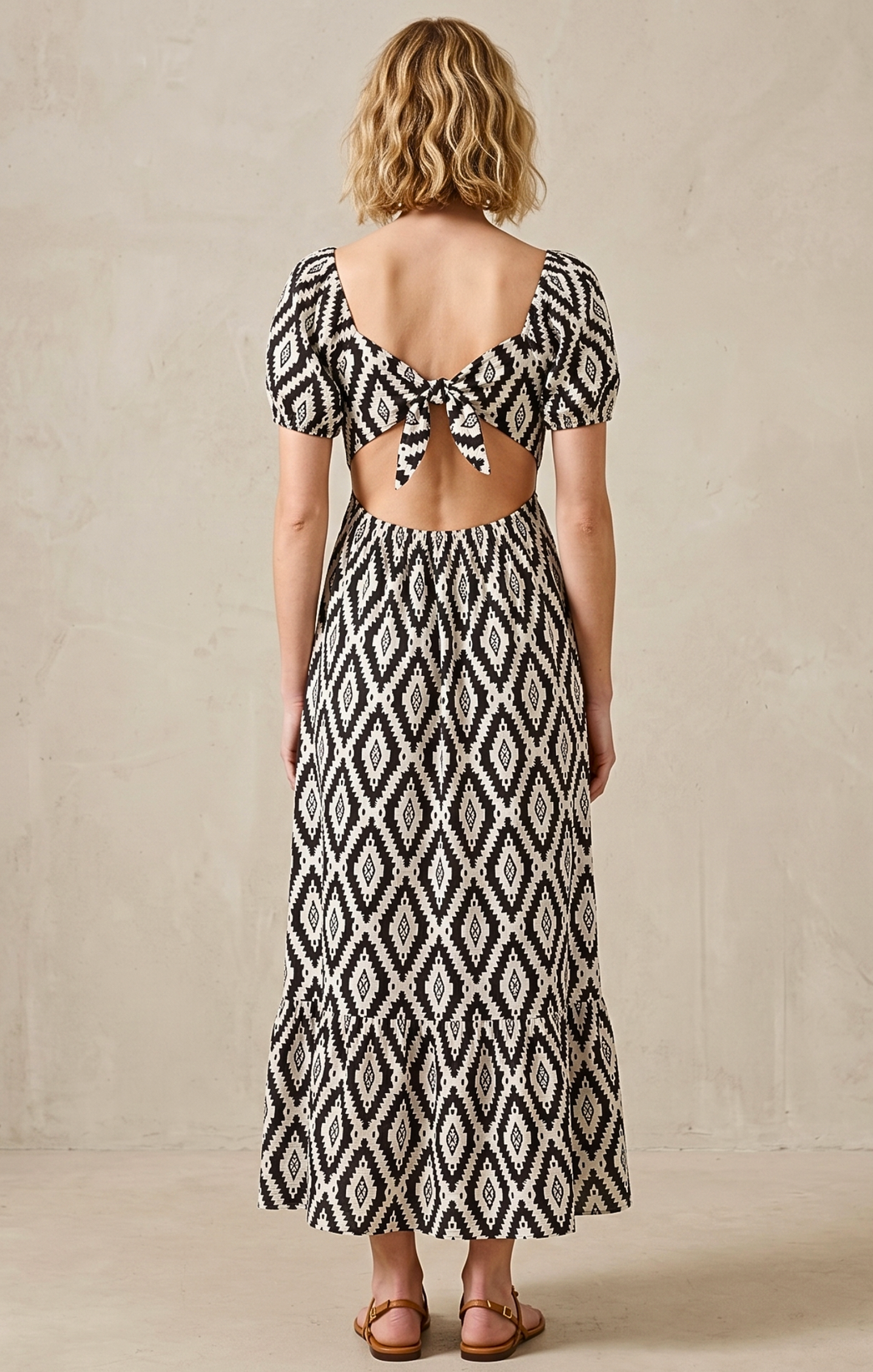 DALLAS TIE-BACK MIDI DRESS