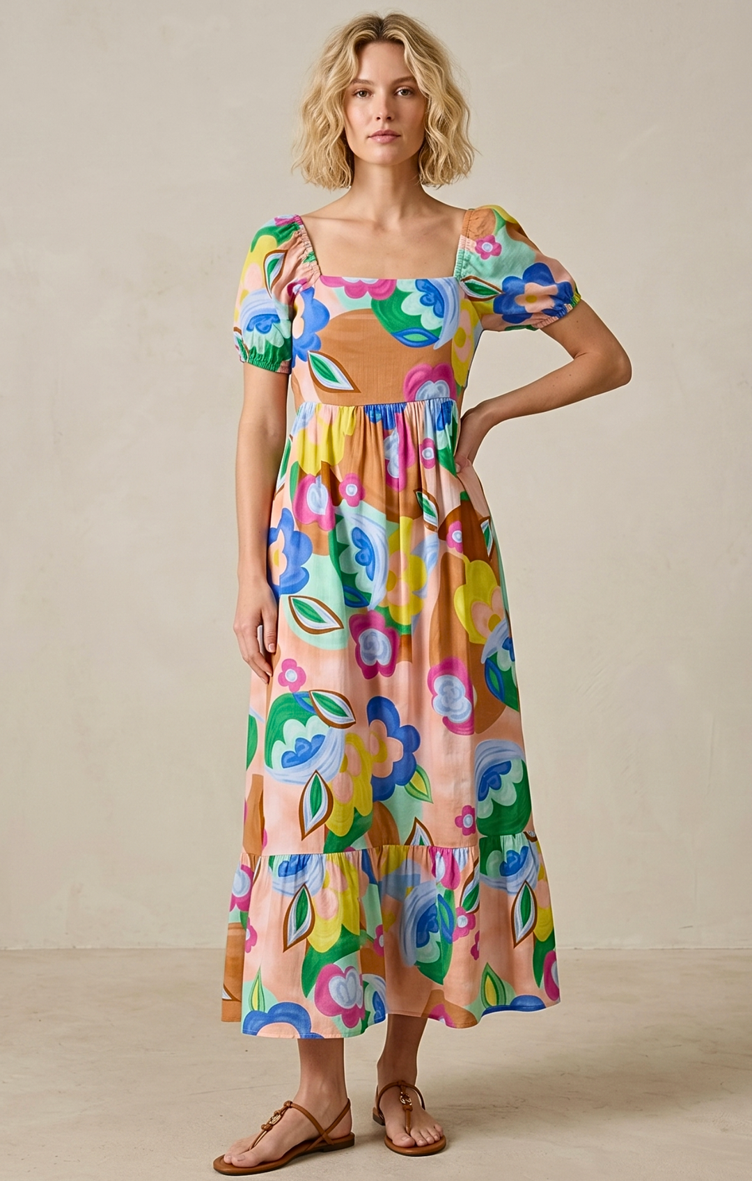 DALLAS TIE-BACK MIDI DRESS