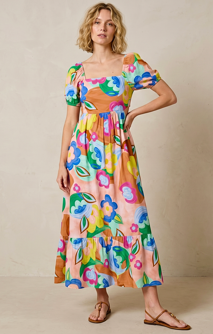 DALLAS TIE-BACK MIDI DRESS