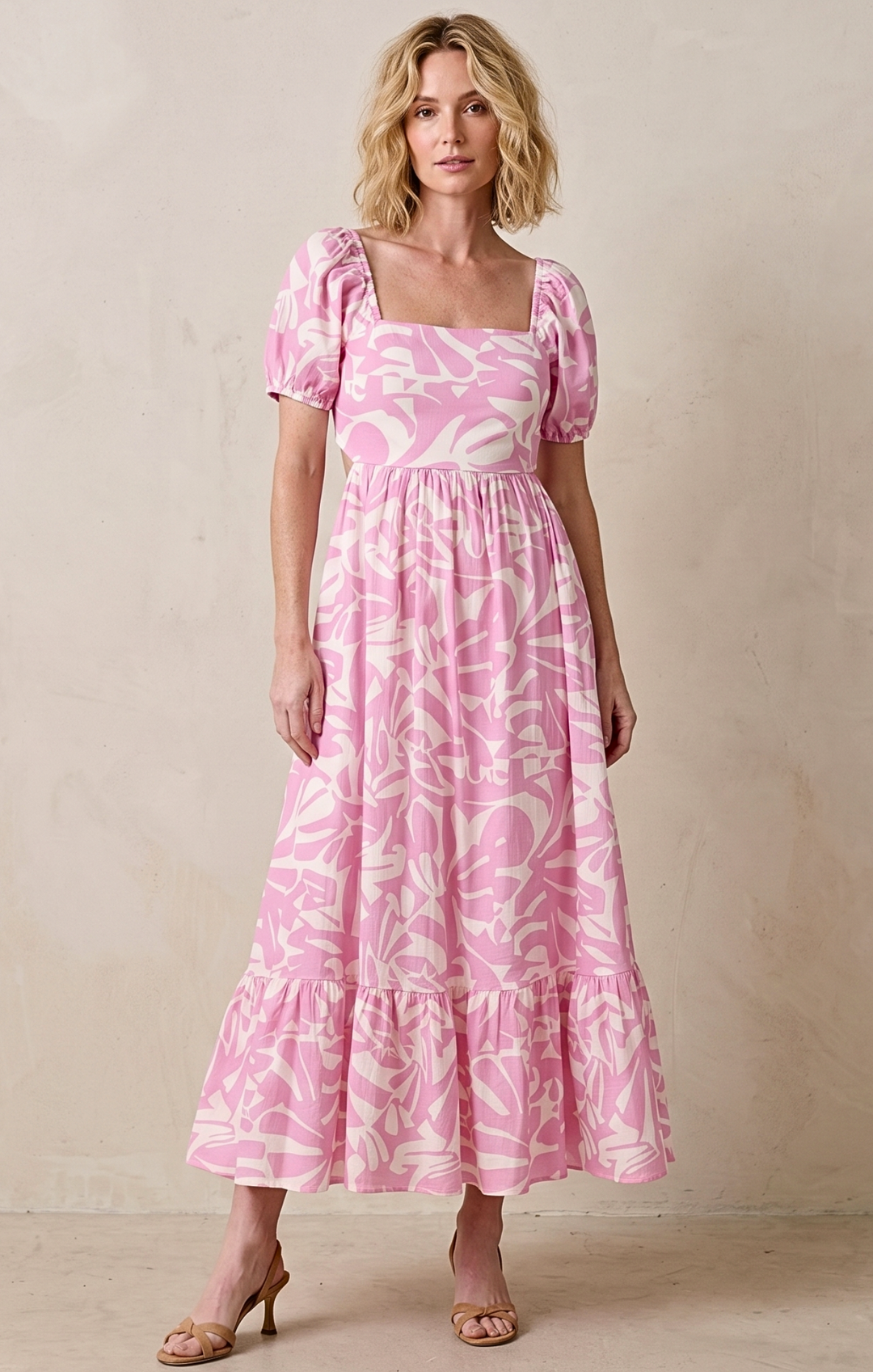 DALLAS TIE-BACK MIDI DRESS