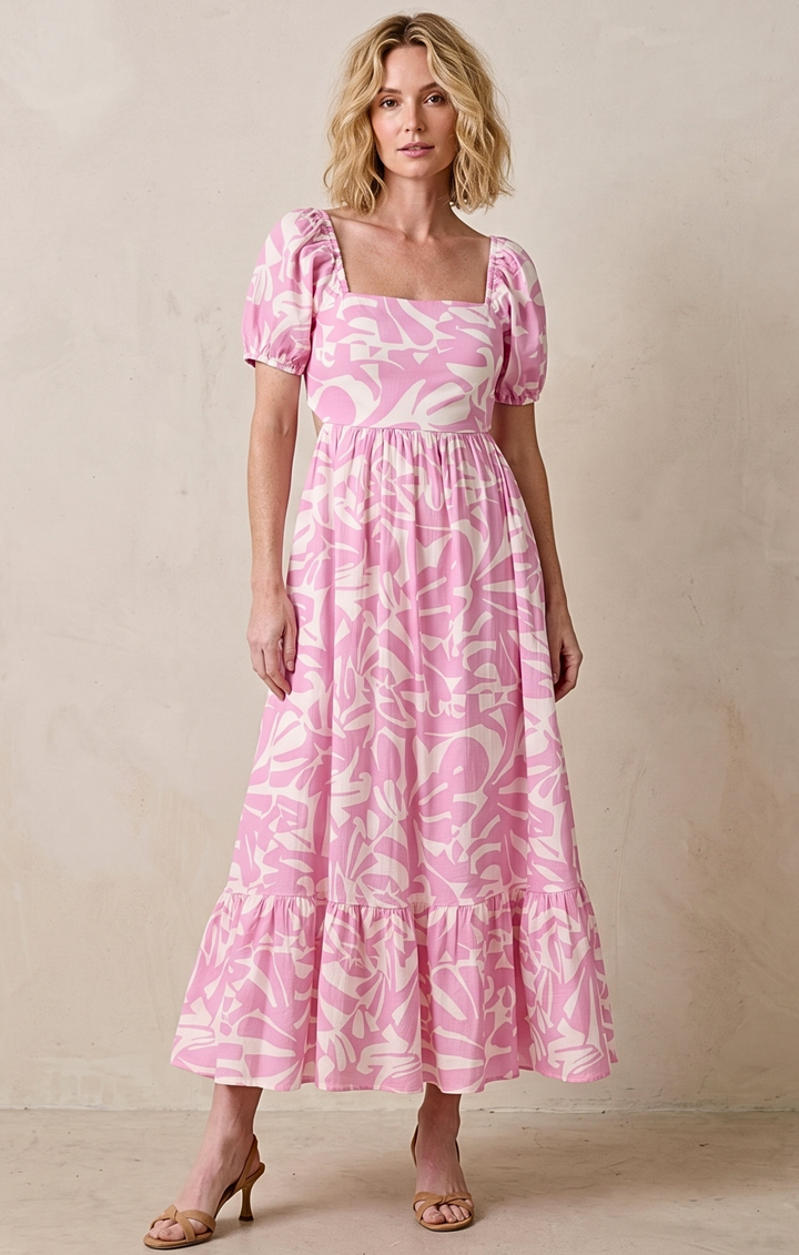 DALLAS TIE-BACK MIDI DRESS