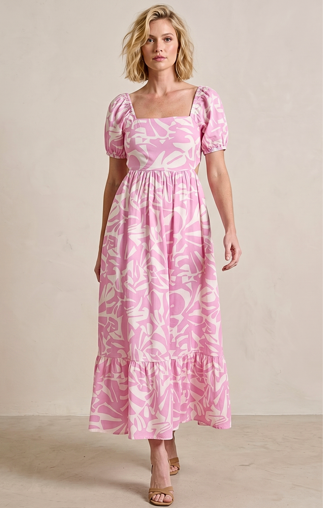 DALLAS TIE-BACK MIDI DRESS