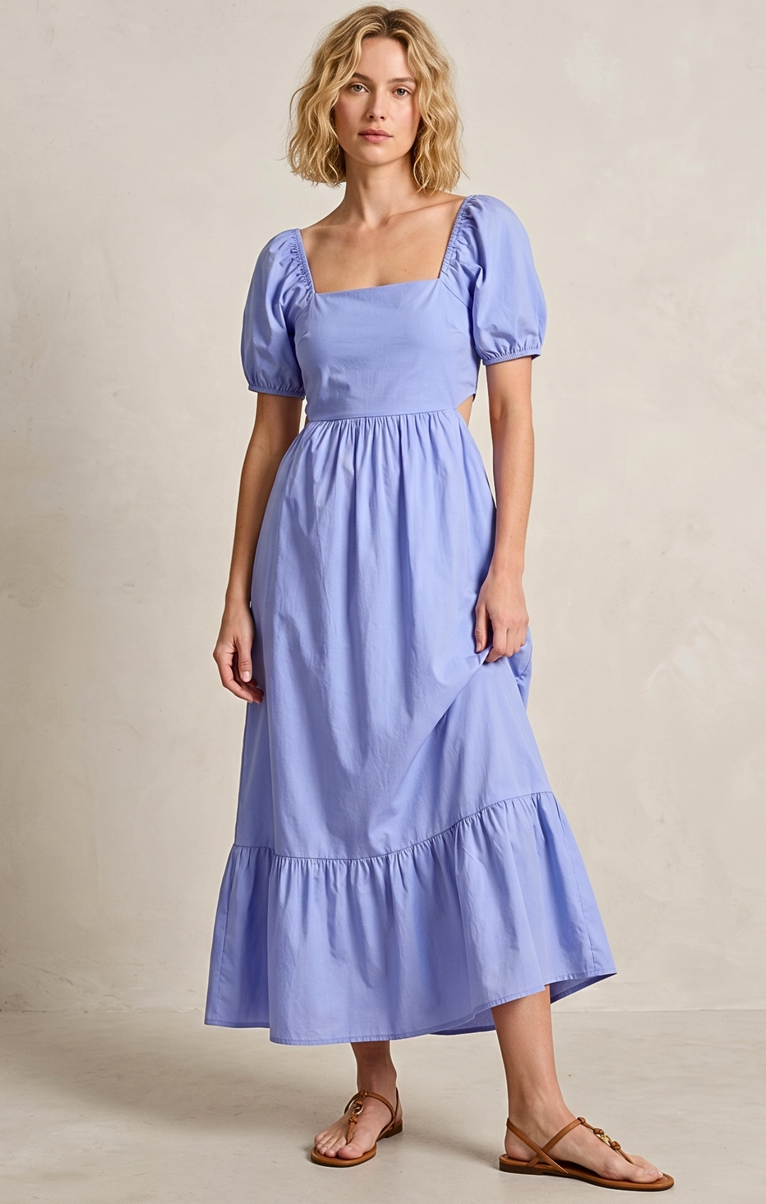 DALLAS TIE-BACK MIDI DRESS