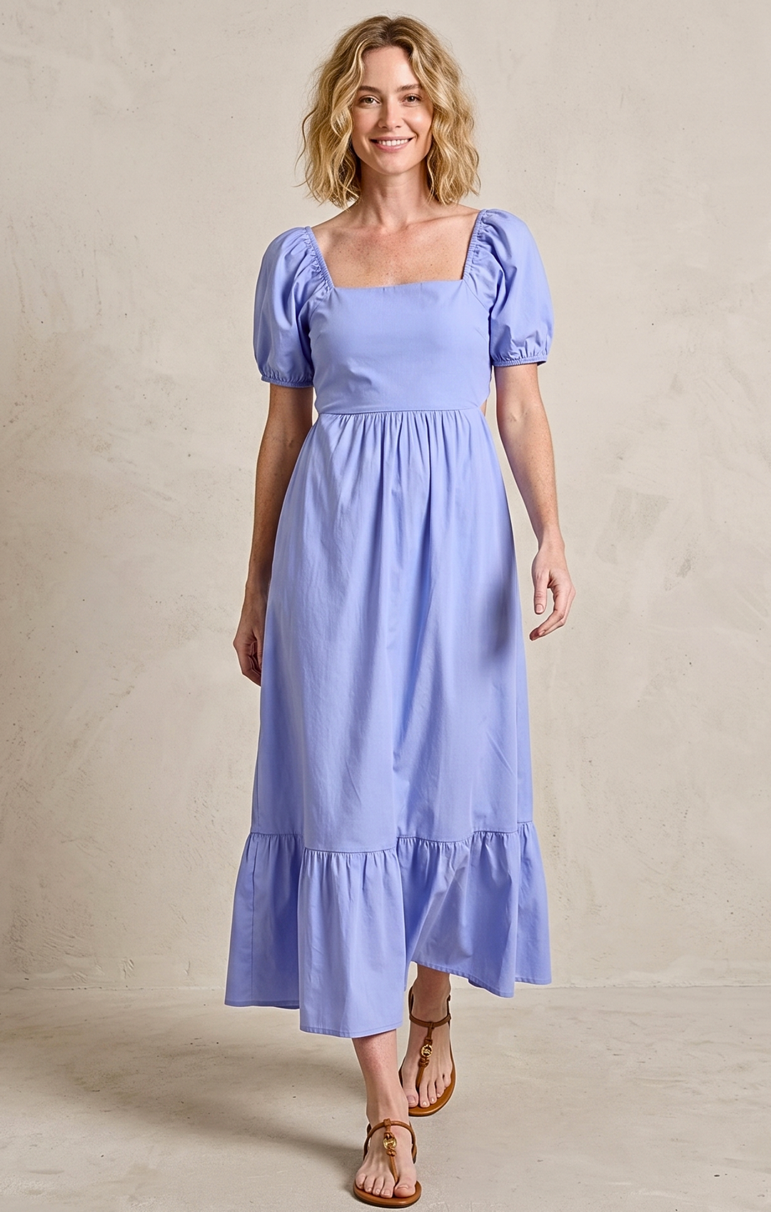 DALLAS TIE-BACK MIDI DRESS