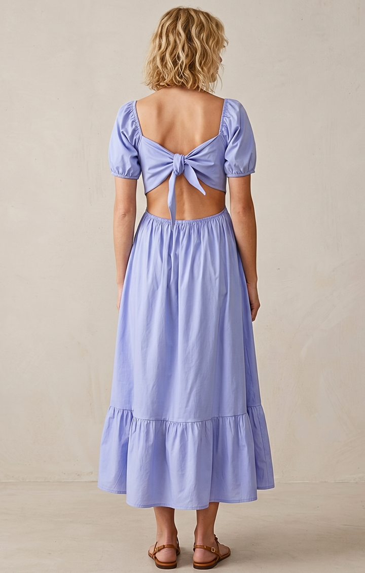 DALLAS TIE-BACK MIDI DRESS