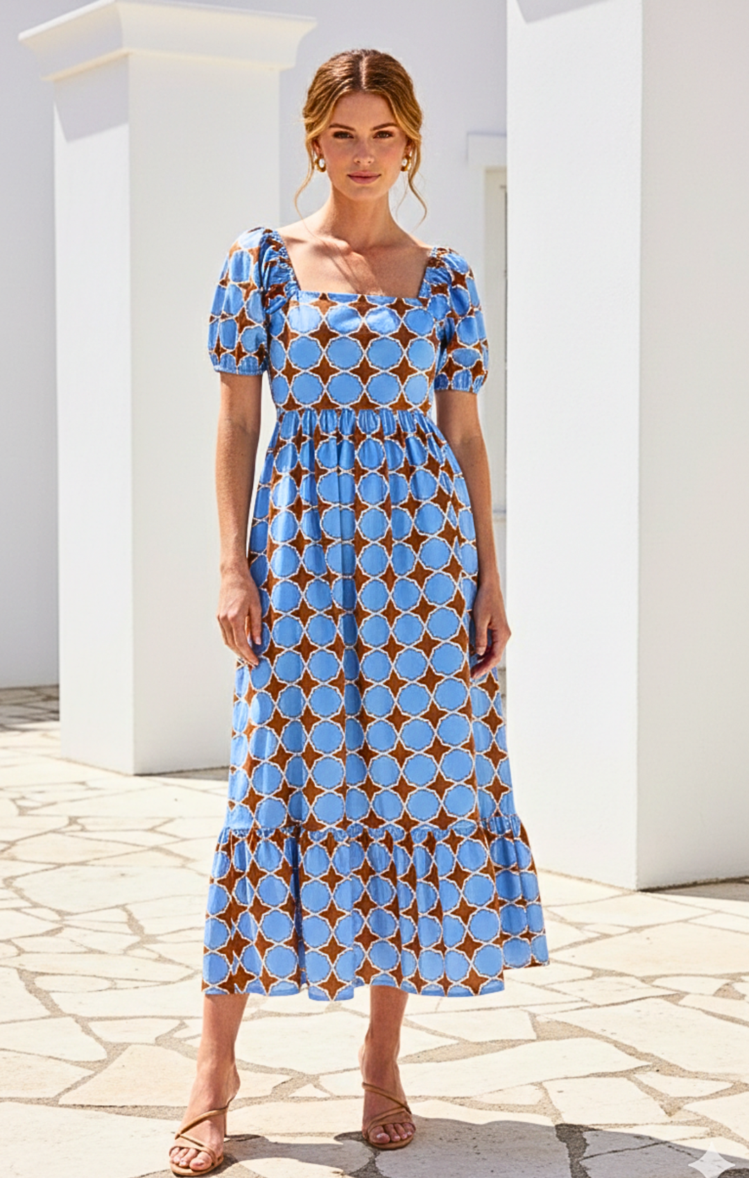 Dallas  Tie-Back Midi Dress