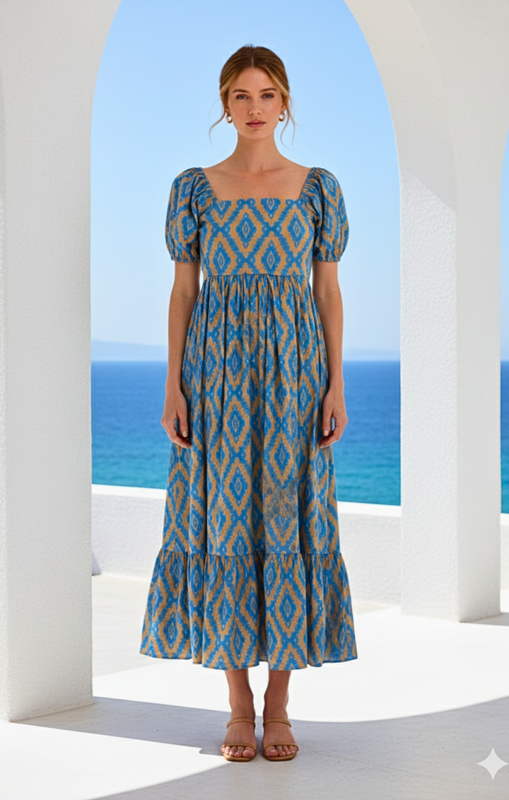 Dallas  Tie-Back Midi Dress