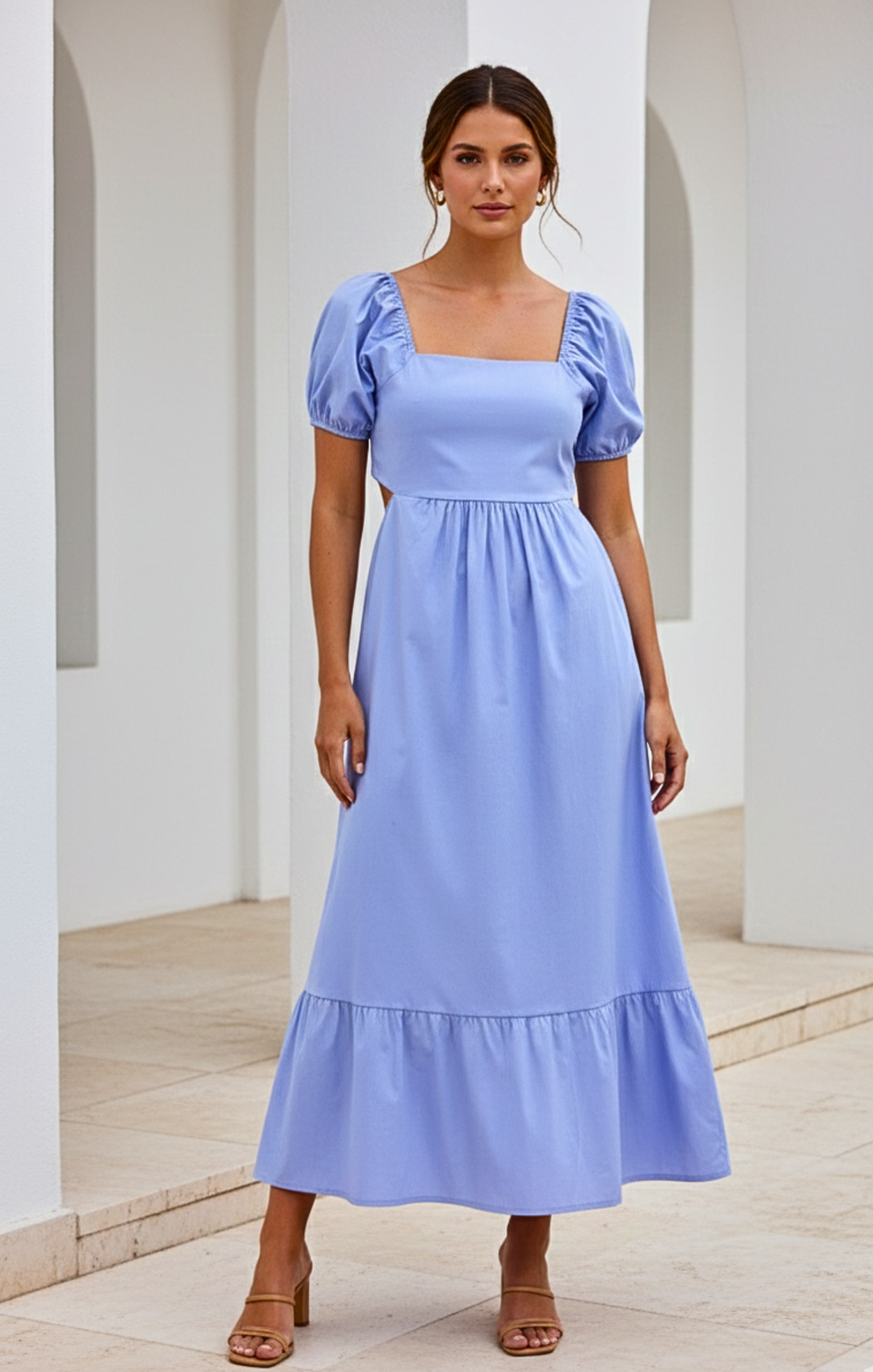 Dallas  Tie-Back Midi Dress