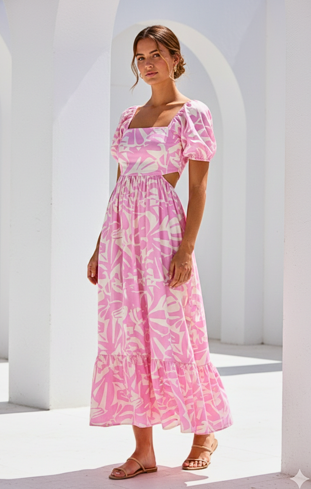 Dallas  Tie-Back Midi Dress