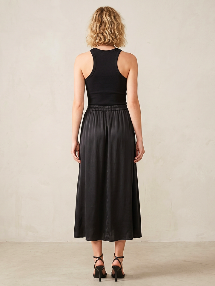 DIAZ  MIDI SATIN SKIRT