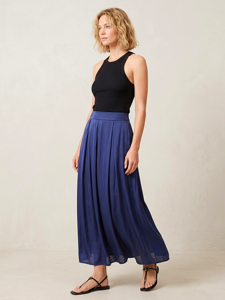 DIAZ  MIDI SATIN SKIRT
