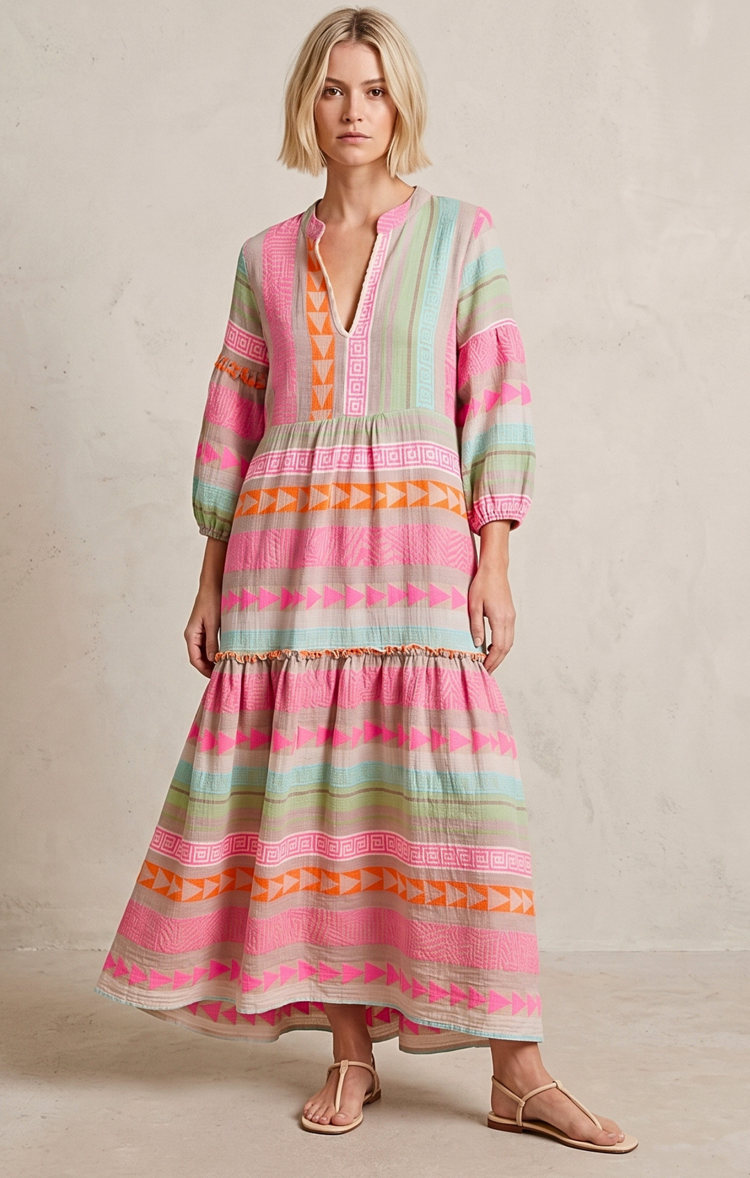 DONUSA BOHEMIAN MAXI DRESS