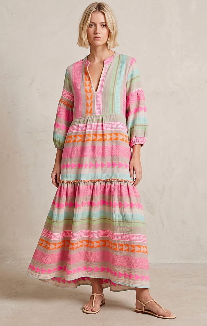 DONUSA BOHEMIAN MAXI DRESS