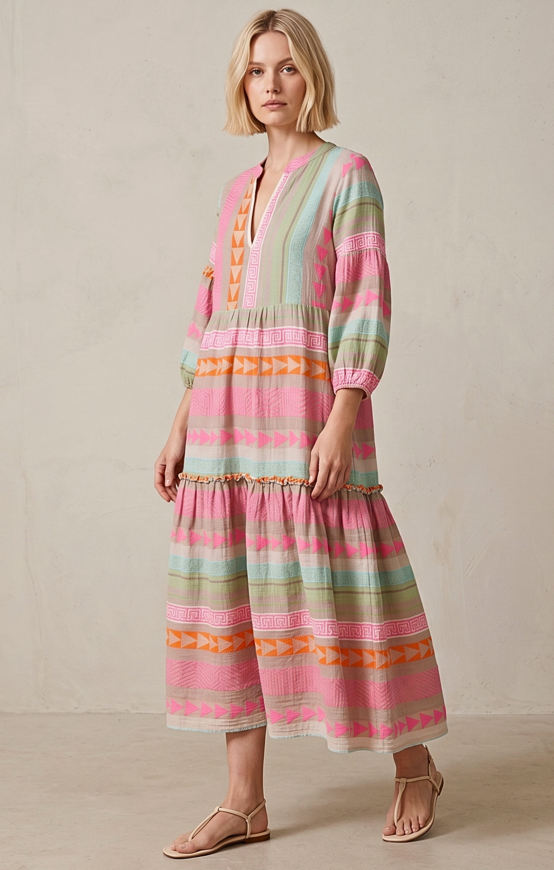 DONUSA BOHEMIAN MAXI DRESS
