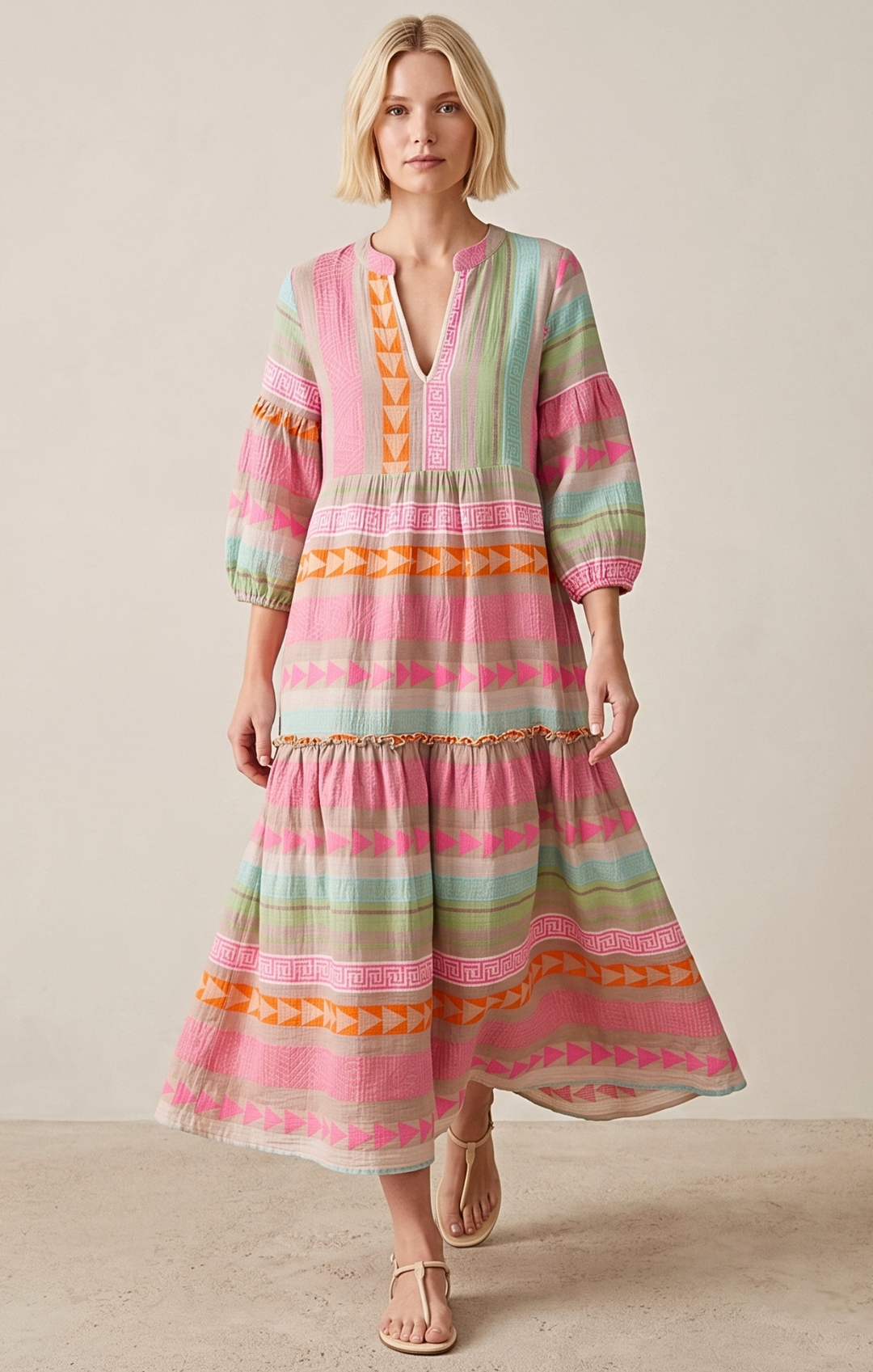 DONUSA BOHEMIAN MAXI DRESS