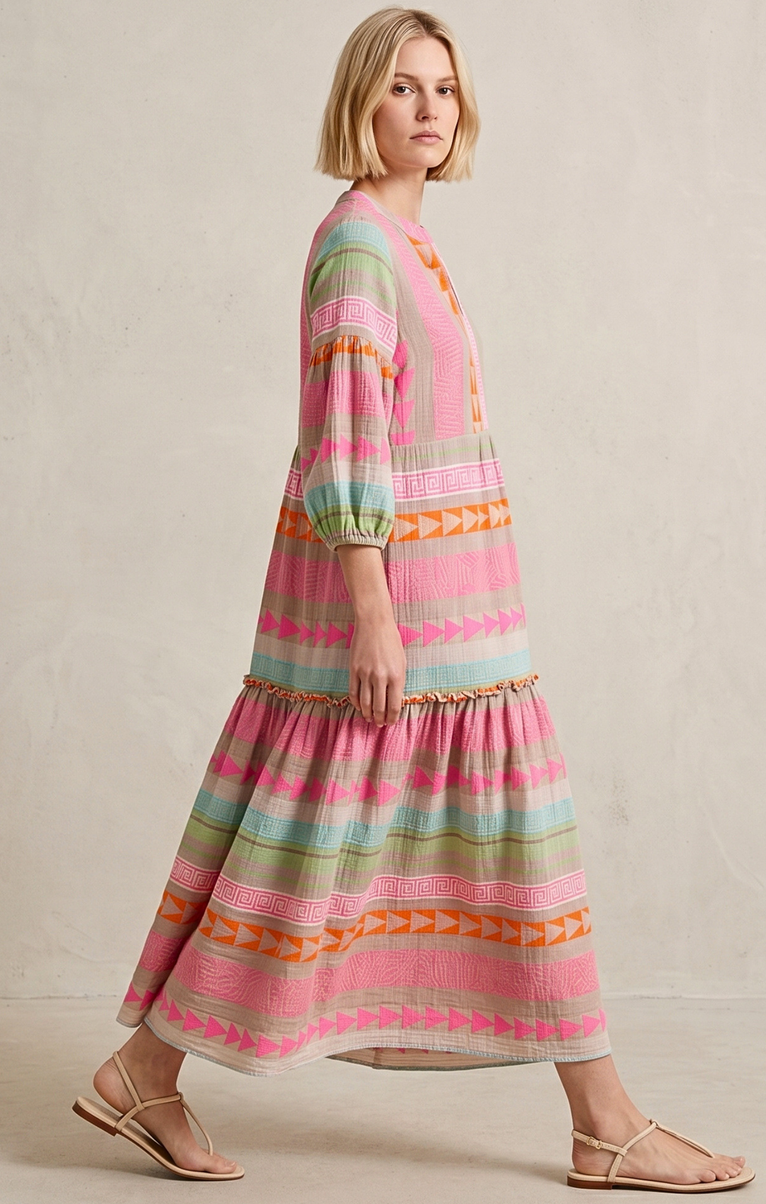 DONUSA BOHEMIAN MAXI DRESS