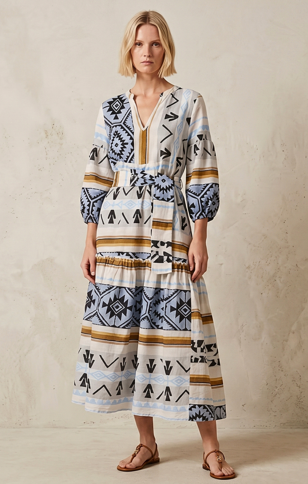 DONUSA BOHEMIAN MAXI DRESS