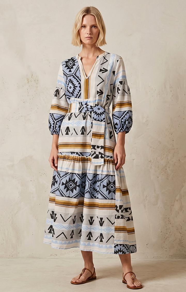 DONUSA BOHEMIAN MAXI DRESS