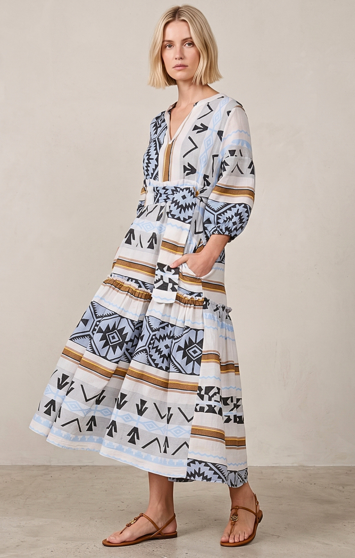 DONUSA BOHEMIAN MAXI DRESS