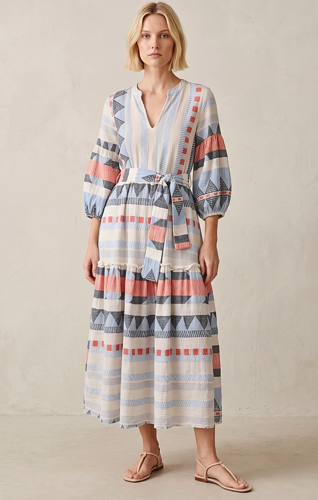 DONUSA BOHEMIAN MAXI DRESS