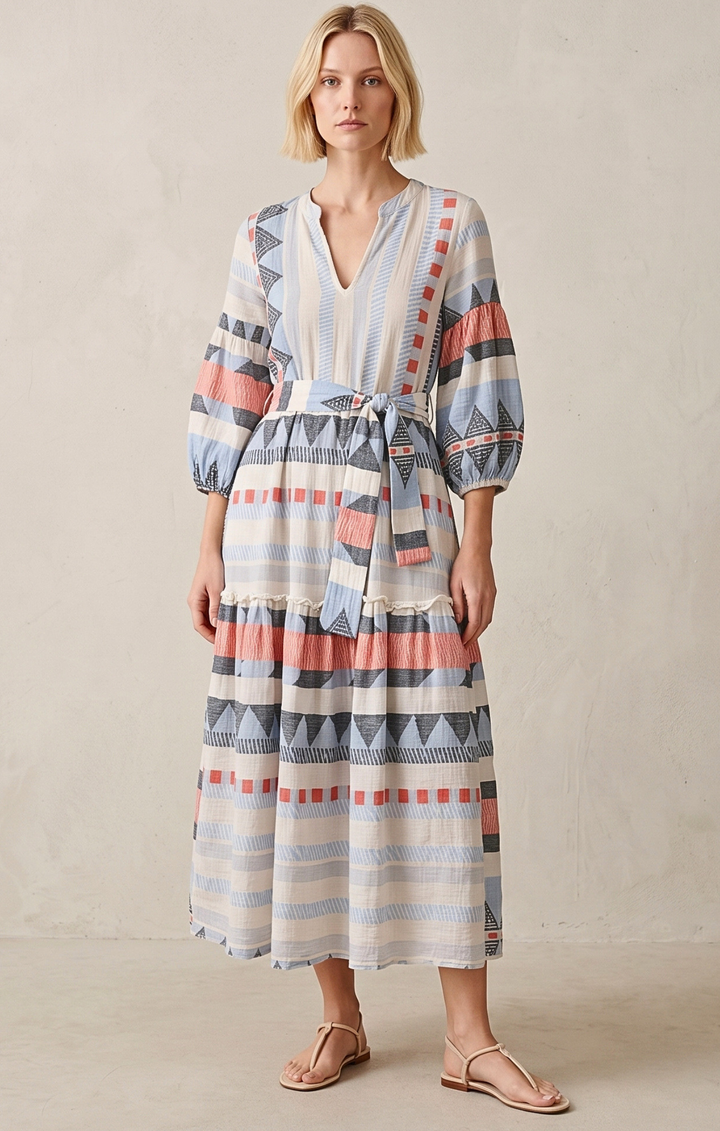 DONUSA BOHEMIAN MAXI DRESS