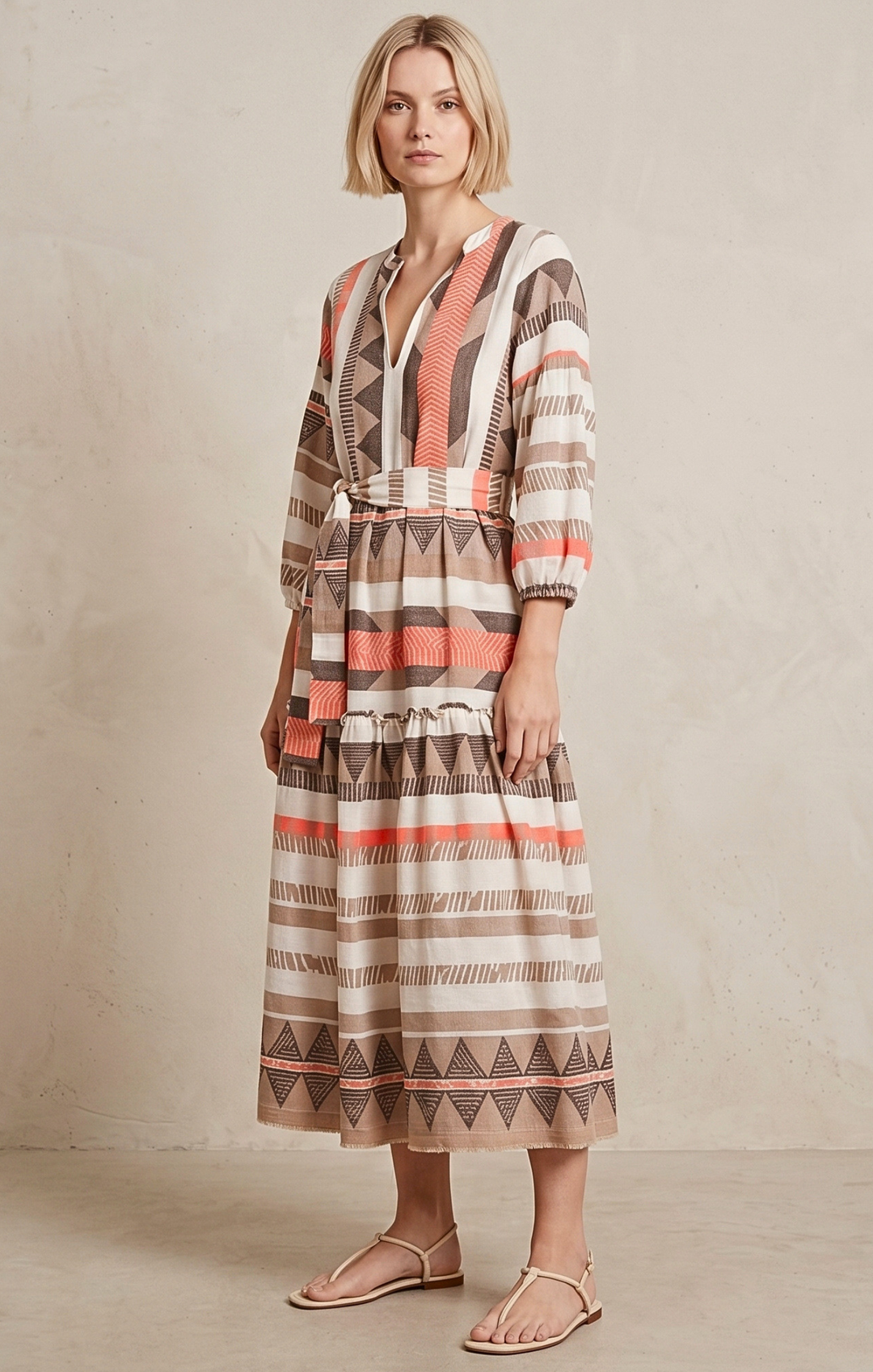 DONUSA BOHEMIAN MAXI DRESS