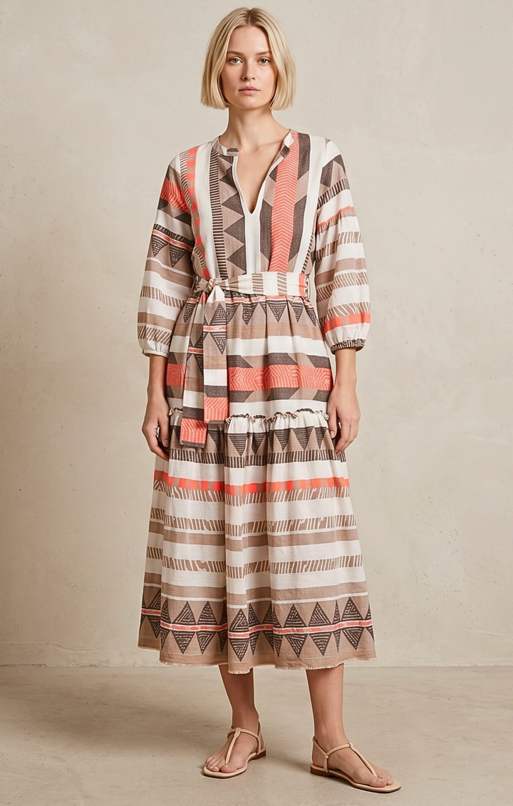 DONUSA BOHEMIAN MAXI DRESS