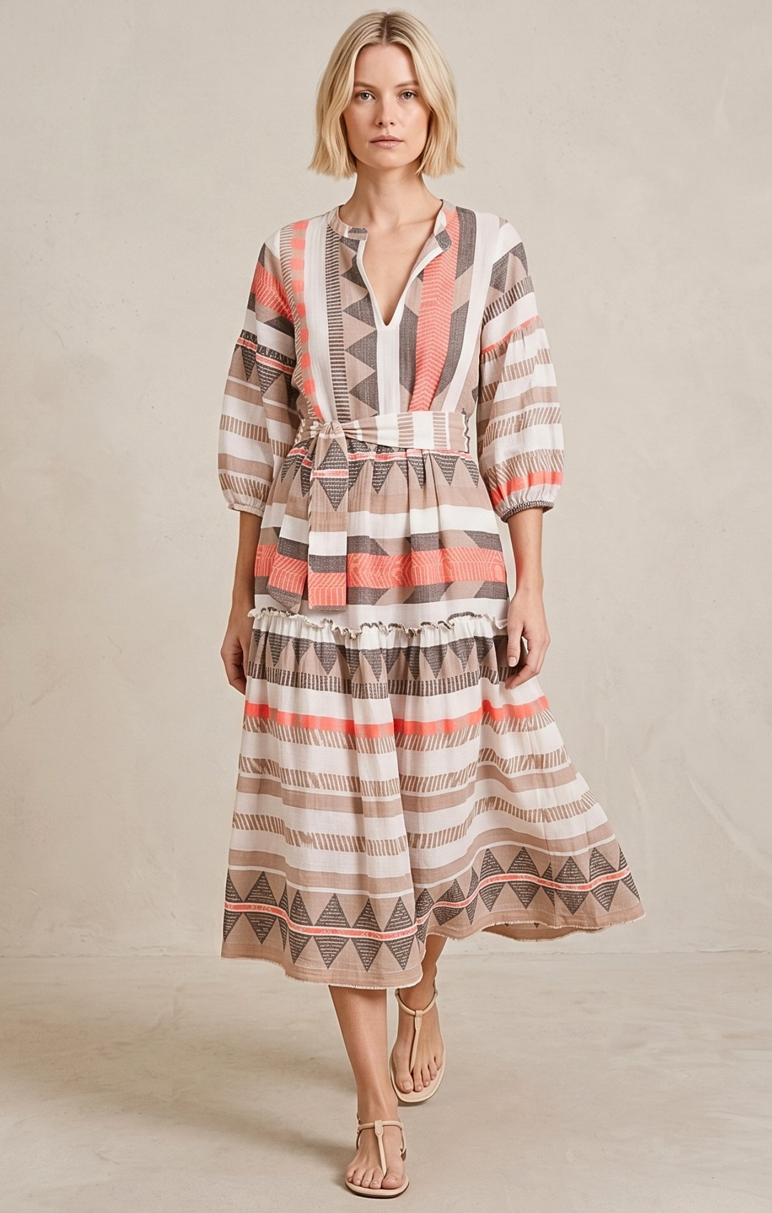 DONUSA BOHEMIAN MAXI DRESS