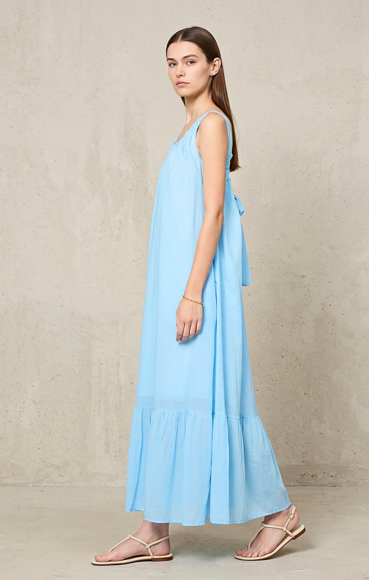 Elise Cotton Voile Maxi Dress Flowy Tiered Resort Sundress