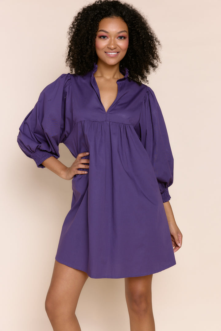 JASPER | Dresses | 3/4 Sleeve, Classics, Cotton, Dresses, FALL2024, gamegirl, NEW ARRIVALS, Short Dresses, SOLIDS | shop-sofia