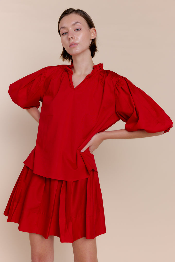 MARIANNA | Top | Cotton, FALL2024, Short Sleeve, SOLIDS, Tops | shop-sofia