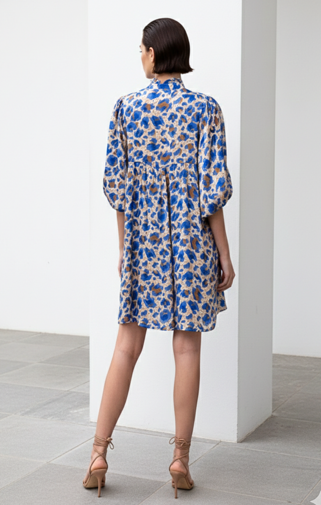 Giada Balloon-Sleeve Mini Dress