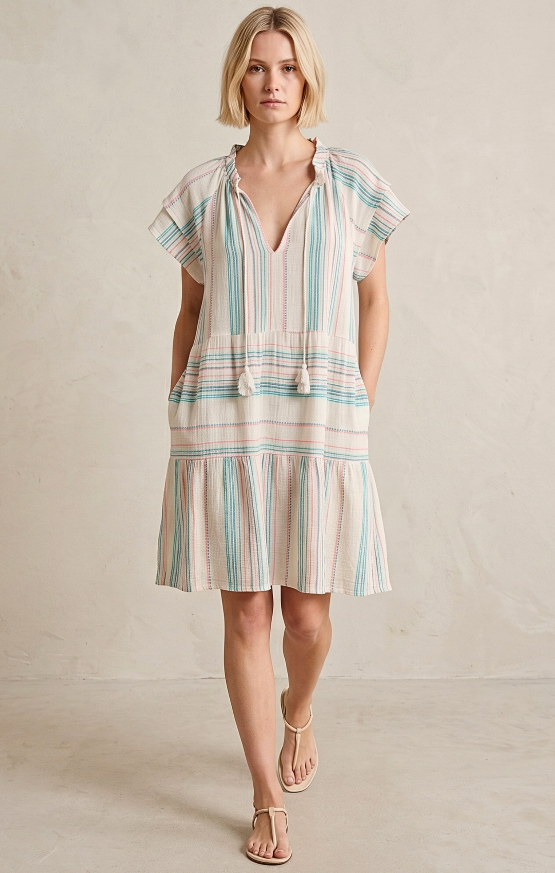 THE HANSEL COTTON TIERED DRESS