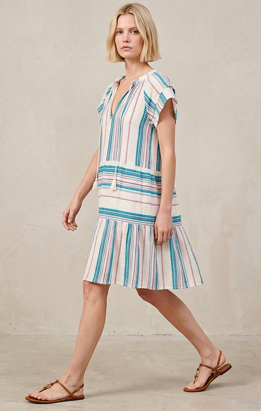 THE HANSEL COTTON TIERED DRESS