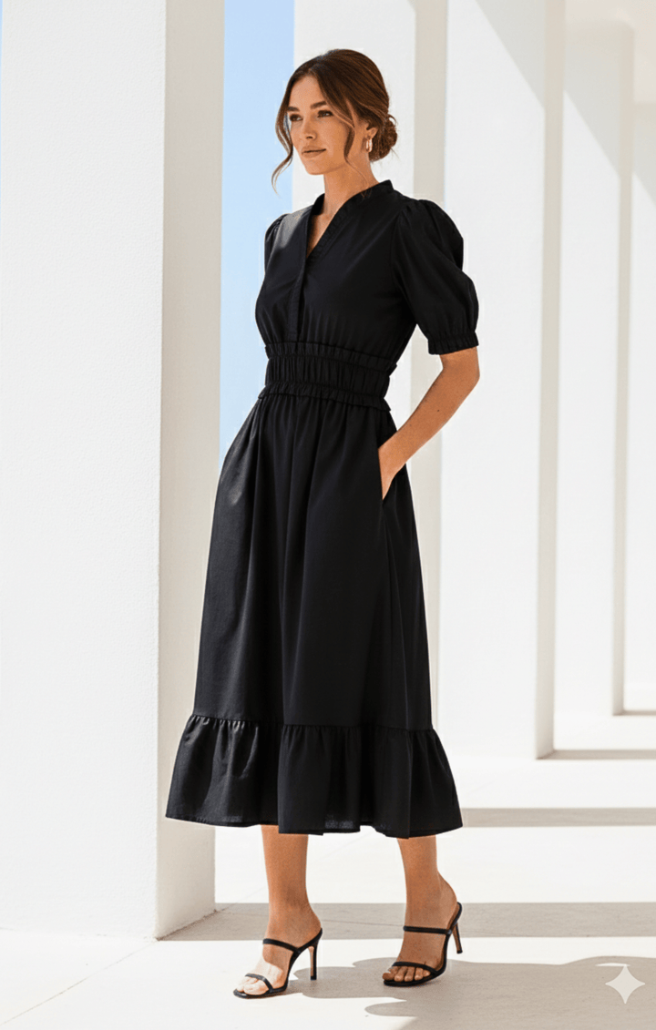 The Hunter Cotton Midi Dress: Effortless Elegance Meets Modern Style